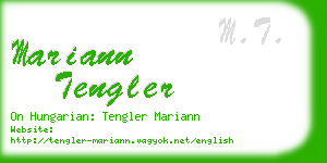 mariann tengler business card